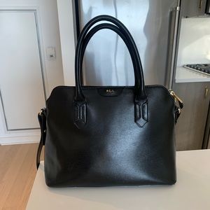 Ralph Lauren Zip Leather Tote